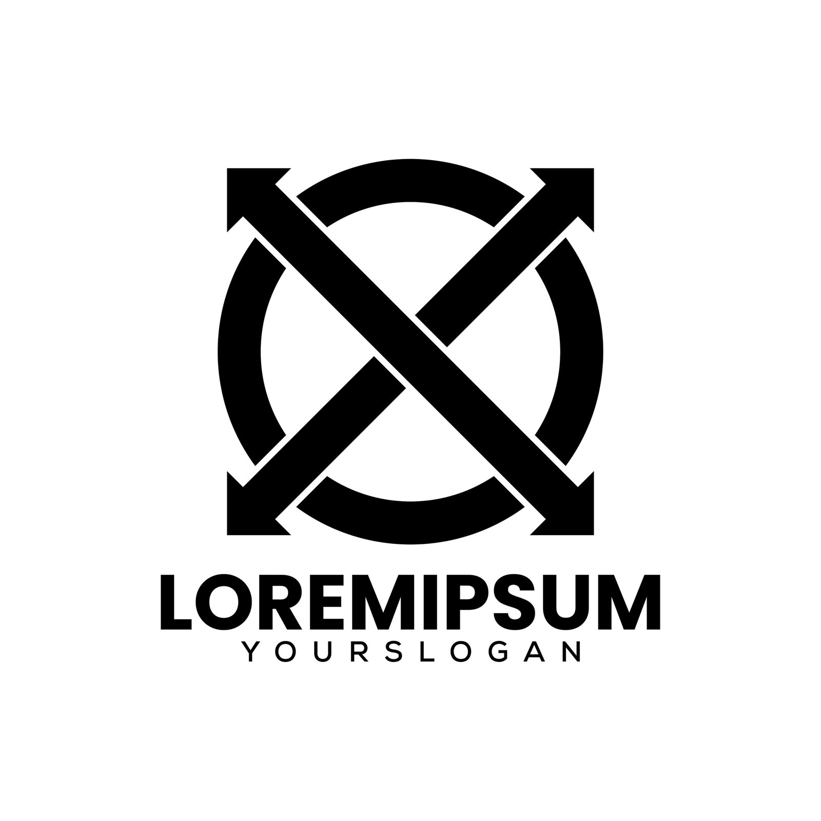 o x logo design template